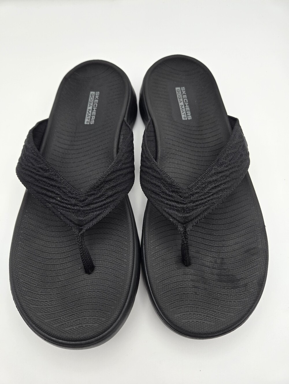 Skechers Go Walk Flex Sandal Splendor Black Comfort Flip Flops Womens Size 10 - Picture 4 of 13